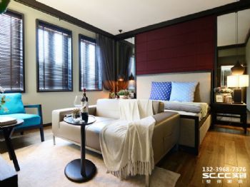 兰州锦河丹堤90㎡只取古意中式卧室装修图片