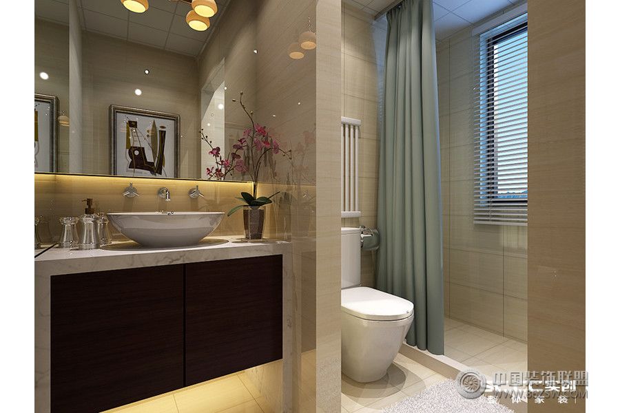 新中式卫浴间设计中式风格卫生间装修效果图