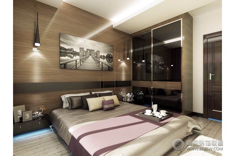 现代公寓卧室设计案例现代风格卧室装修效果图