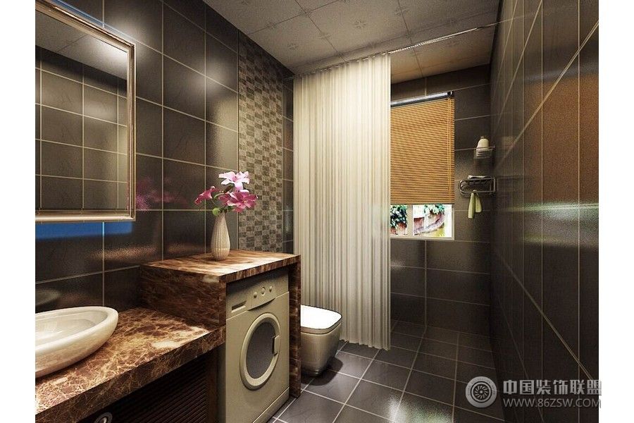 现代卫浴间设计现代风格卫生间装修效果图