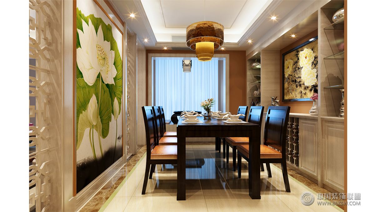 新中式三居设计图中式风格餐厅装修效果图