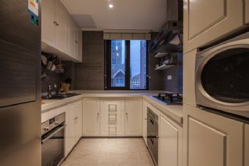 106平米灰色系家居案例现代厨房装修图片