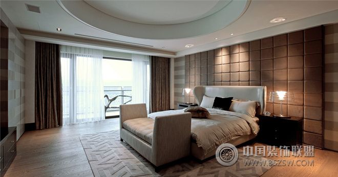 现代奢华别墅设计案例现代风格卧室装修效果图
