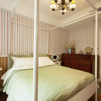 76平米美式复式装修效果图美式卧室装修图片