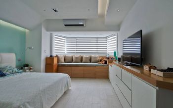 130平米自然舒适家居装修简约卧室装修图片