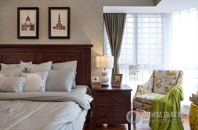 美式三居装修案例欣赏美式风格卧室装修效果图
