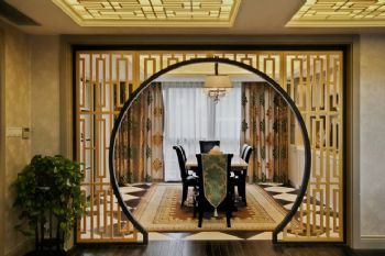 摩登中国别墅装修效果图中式餐厅装修图片