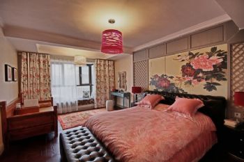 摩登中国别墅装修效果图中式卧室装修图片
