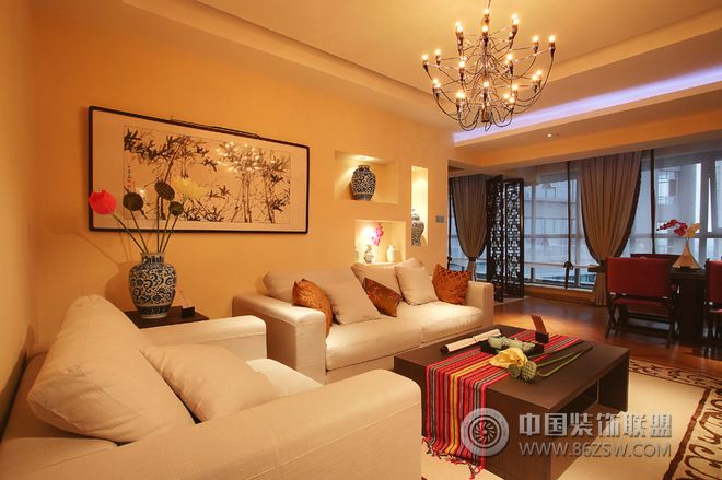 中式别墅设计案例欣赏中式风格客厅装修效果图