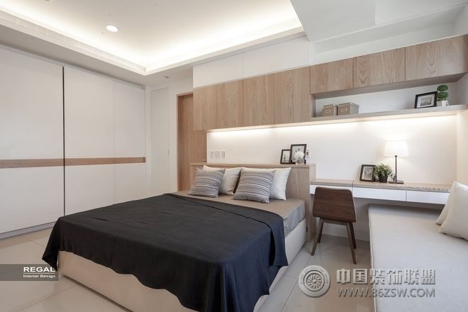 日式简约三居装修案例简约风格卧室装修效果图