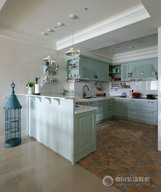 美式风格三居装修案例美式风格厨房装修效果图