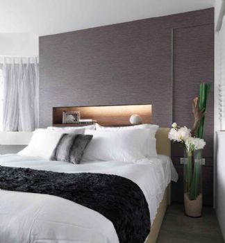 现代低调奢华三居装修案例现代卧室装修图片