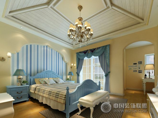 地中海别墅设计案例地中海风格卧室装修效果图
