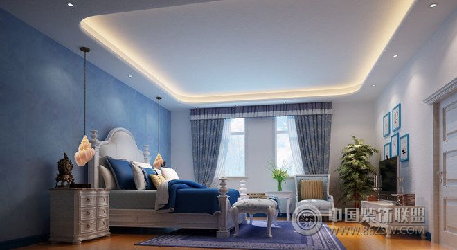 地中海别墅设计案例地中海风格卧室装修效果图