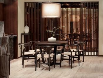 新中式280平米联排别墅案例欣赏中式餐厅装修图片