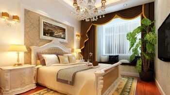 金地格林欧式风格装修案例欧式卧室装修图片