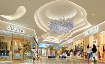 河南购物中心设计效果图：周口天鸿世贸广场商场装修图片