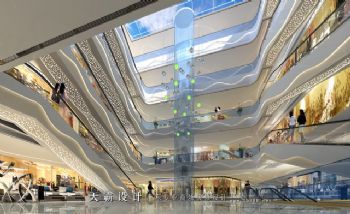 河南购物中心设计效果图：周口天鸿世贸广场商场装修图片