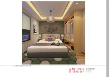 【西安】元本设计-沁园春居现代样板间现代卧室装修图片