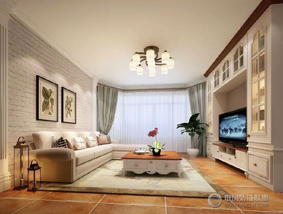 现代客厅电视墙设计现代风格客厅装修效果图