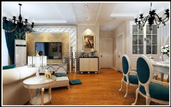 现代简欧风格三居设计图欧式客厅装修图片