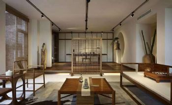 中式禅意别墅设计案例欣赏中式客厅装修图片