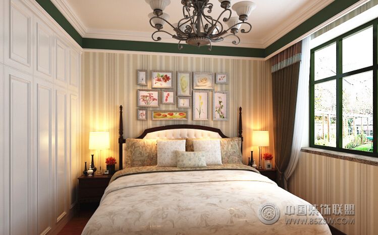 舒适郊区别墅设计图欧式风格卧室装修效果图