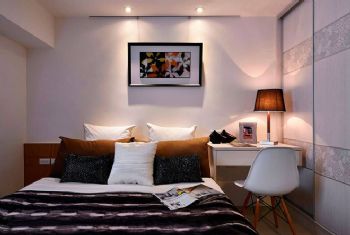 现代简约三居装修案例欣赏现代卧室装修图片