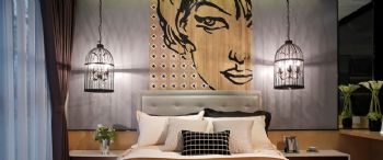 49㎡现代时尚单身公寓设计欣赏现代卧室装修图片