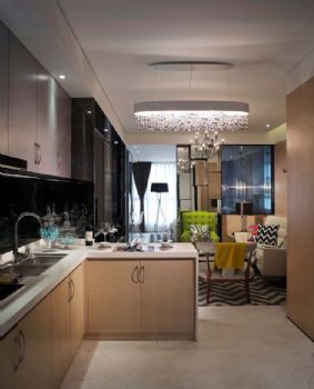 49㎡现代时尚单身公寓设计欣赏现代厨房装修图片