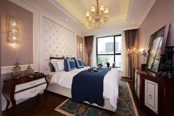 浪漫优雅欧式色彩三居案例欣赏欧式卧室装修图片