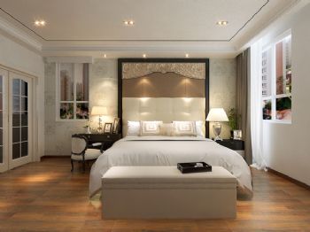 时尚中式简约风格设计案例中式卧室装修图片