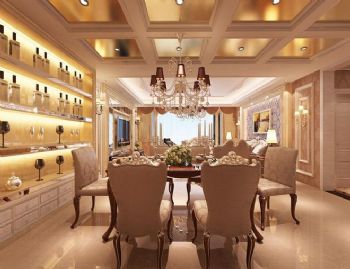 法式新古典奢华大户型设计古典餐厅装修图片