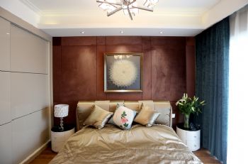 新中式简约风三居案例欣赏中式卧室装修图片