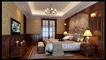 欧式风格别墅软装设计案例欧式卧室装修图片