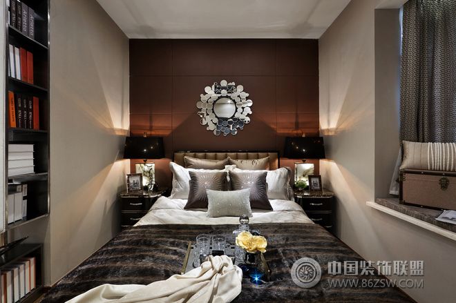 南宁五象湖样板房案例欣赏现代风格卧室装修效果图