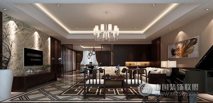中式三居客厅设计图中式风格客厅装修效果图