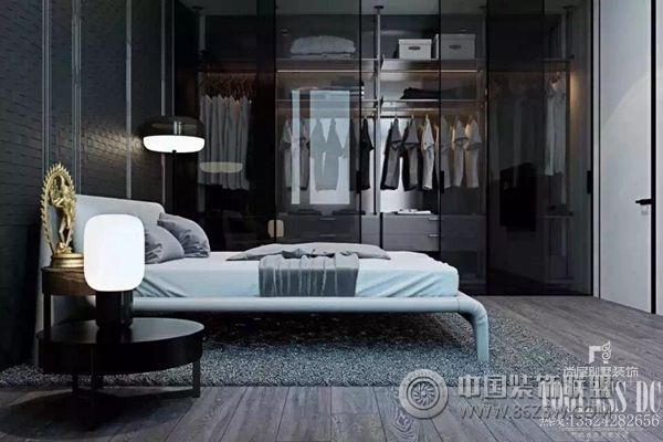 灰色系公寓设计现代风格卧室装修效果图