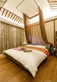 中式传统韵味别墅之美中式卧室装修图片