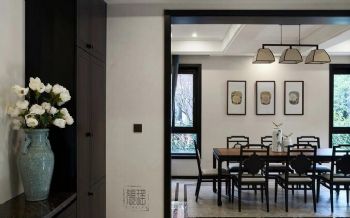 360平米新中式别墅设计中式餐厅装修图片