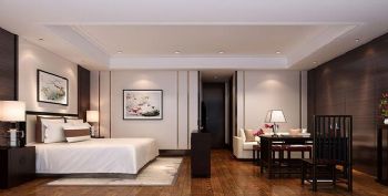 269平米新中式四居设计案例中式卧室装修图片