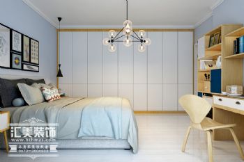 万郡 142㎡ 简约风格现代卧室装修图片