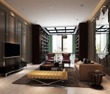 500平米高品质三层别墅设计混搭客厅装修图片
