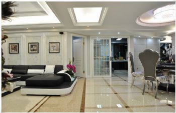 136平米低调欧式设计三居欧式客厅装修图片