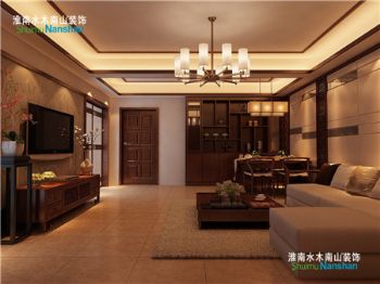 云景豪庭-新中式风格中式客厅装修图片