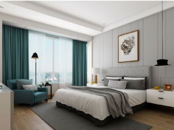 成都最好的装修公司华煕艺术村现代风格现代卧室装修图片