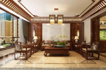 达旗博泰贵族 320m²中式客厅装修图片