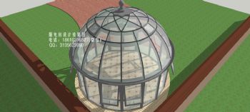 球型顶阳光房设计效果图简欧式客厅装修图片