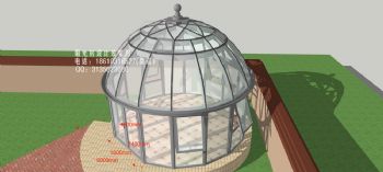球型顶阳光房设计效果图简欧式客厅装修图片