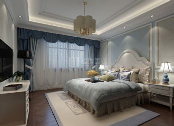 高端别墅设计案例：江南坊欧式卧室装修图片